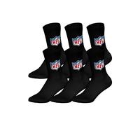 Kurzsocken NFL "Socken NFL SHIELD 6Pack Crew Socks 6er Pack", Herren, Gr. 39-42, schwarz, Obermaterial: 61% Baumwolle CO. 35% Polyester PES. 4% Elasthan EL., Socken (49826404-39) schwarz