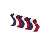Kurzsocken NFL "Socken NFL SHIELD 9Pack Crew Socks 9er Pack", Herren, Gr. 39-42, bunt (dunkelblau, weiß, rot), Obermaterial: 61% Baumwolle CO. 35% Polyester PES. 4% Elasthan EL., Socken (27573159-39)