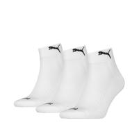 Kurzsocken PUMA "PUMA UNISEX CUSHIONED QUARTER 6P", Herren, Gr. 39-42, weiß, Baumwollmischung, Elasthan, Polyamid, normal, Socken, mit eingestricktem Logo im Bund (34448464-39) weiß