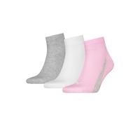 Kurzsocken PUMA "PUMA UNISEX LIFESTYLE QUARTER 3P", Damen, Gr. 35-38, rosa (basic pink), Baumwolle, Baumwollmischung, Elasthan, elastisch, Socken, mit kurzem geripptem Schaft (31034722-35) basic pink