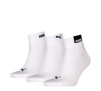 Kurzsocken PUMA "PUMA UNISEX LOGO QUARTER", Herren, Gr. 39-42, weiß, schwarz, Obermaterial: 70% Baumwolle, 16% Polyester, 12% Polyamid, 2% Elasthan, Socken (81855629-39) weiß, schwarz