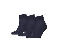 PUMA Unisex Sportsocken Kurzsocken Quarter Socken 3 Paar, Farbe:Blau, Größe:39-42, Artikel:-321 navy