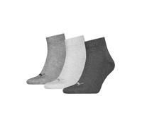 Puma 3P Quarter Socks Grau Gr 39/42