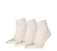 Kurzsocken PUMA "PUMA UNISEX QUARTER PLAIN 3P", Herren, Gr. 43-46, beige (oatmeal), Baumwollmischung, elastisch, Socken, Atmungsaktiv, Rippenbündchen, weiche Baumwollmischung (46672468-43) oatmeal