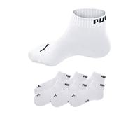 Kurzsocken PUMA "PUMA UNISEX QUARTER PLAIN 6P ECOM", Damen, Gr. 39-42, weiß, Baumwolle, Baumwollmischung, Elasthan, Polyamid, unifarben, elastisch, Socken, mit Rippbündchen (856760-39) weiß