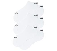 PUMA Unisex Quarter Socken, 6er Pack - Quarter Plain ECOM 6P, Logo, uni Weiß 43-46