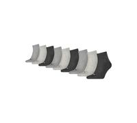 Kurzsocken PUMA "PUMA UNISEX QUARTER PLAIN 9P ECOM", Herren, Gr. 39-42, grau (grautöne), Baumwollmischung, meliert, normal, Socken, mit Rippenbündchen, elastisch (79949714-39) grautöne