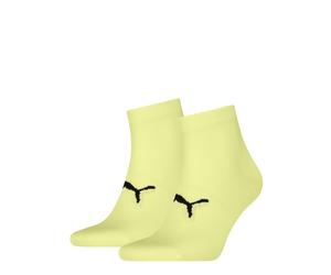 Kurzsocken PUMA "PUMA UNISEX SPORT LIGHT QUARTER 2P", Herren, Gr. 39-42, gelb, Materialmix, normal, Socken, mit verstärktem Fersen- und Zehenbreich (21982717-39) gelb