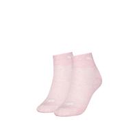 Kurzsocken PUMA "PUMA WOMEN QUARTER 2P", Damen, Gr. 35-38, pink melange, Obermaterial: 65% Baumwolle, 22% Polyester, 10% Polyamid, 3% Elasthan, Socken, atmungsaktives Mesh zur Belüftung, um kühl und t