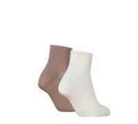 Kurzsocken PUMA "PUMA WOMEN QUARTER 2P", Damen, Gr. 35-38, pristine, sandstone, Obermaterial: 65% Baumwolle, 22% Polyester, 10% Polyamid, 3% Elasthan, Socken, atmungsaktives Mesh zur Belüftung, um küh