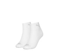 Kurzsocken PUMA "PUMA WOMEN QUARTER 2P", Damen, Gr. 35-38, weiß, Obermaterial: 65% Baumwolle, 22% Polyester, 10% Polyamid, 3% Elasthan, Socken, atmungsaktives Mesh zur Belüftung, um kühl und trocken z