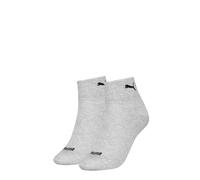 Kurzsocken PUMA "PUMA WOMEN QUARTER 2P", Damen, Gr. 39-42, grau melange, Obermaterial: 65% Baumwolle, 22% Polyester, 10% Polyamid, 3% Elasthan, Socken, atmungsaktives Mesh zur Belüftung, um kühl und t