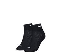 Kurzsocken PUMA "PUMA WOMEN QUARTER 2P", Damen, Gr. 39-42, schwarz, Obermaterial: 65% Baumwolle, 22% Polyester, 10% Polyamid, 3% Elasthan, Socken, atmungsaktives Mesh zur Belüftung, um kühl und trocke