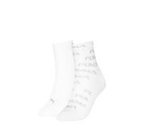Kurzsocken PUMA "PUMA WOMEN SHINE SWIRL SHORT SOCK", Damen, Gr. 35-38, weiß (weiß, cool light grau), Obermaterial: 54% Baumwolle, 27% Polyester, 15% Polyamid, 4% Elasthan, Socken (62824911-35) weiß, c