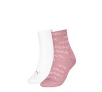 Kurzsocken PUMA "PUMA WOMEN SHINE SWIRL SHORT SOCK", Damen, Gr. 39-42, rosa (dusky rosewood, weiß), Obermaterial: 54% Baumwolle, 27% Polyester, 15% Polyamid, 4% Elasthan, Socken (53092213-39) dusky ro