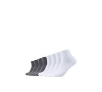 s.Oliver Unisex Socken, 8er Pack - Quarter, einfarbig Weiß/Grau 39-42