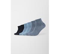 Kurzsocken S.OLIVER "originals", Damen, Gr. 39-42, blau (smoked blau), Baumwollmischung, normal, Socken, mit weichem Bund (82638029-39) smoked blau