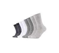 Kurzsocken S.OLIVER "Socken 8er Pack", Herren, Gr. 43-46, weiß (weiß, grau), Obermaterial: 80% Baumwolle CO. 15% Polyamid PA. 5% Elasthan EL., Socken (74869908-43) weiß, grau