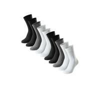 Kurzsocken SCHIESSER "Socken Bluebird 10P 10er Pack", Herren, Gr. 39-42, bunt (schwarz, grau, weiß), Obermaterial: 77% Baumwolle CO. 22% Polyamid PA. 1% Elasthan EL., Socken (32185108-39) schwarz, gra