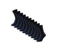 Kurzsocken SCHIESSER "Socken Bluebird 10P 10er Pack", Herren, Gr. 43-46, blau, Obermaterial: 77% Baumwolle CO. 22% Polyamid PA. 1% Elasthan EL., Socken (19758237-43) blau