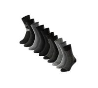 Kurzsocken SCHIESSER "Socken Bluebird 10P 10er Pack", Herren, Gr. 43-46, schwarz (schwarz, gepunktet, schwarz, raute), Obermaterial: 77% Baumwolle CO. 22% Polyamid PA. 1% Elasthan EL., Socken (9483511