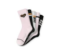 Kurzsocken SCHIESSER "Socken Legwear Teens 5er Pack", Kinder, Gr. 31-34, pink (rosa, schwarz, weiß), Obermaterial: 75% Baumwolle CO. 24% Polyamid PA. 1% Elasthan EL., Socken (36002630-31) rosa, schwar