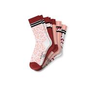 Kurzsocken SCHIESSER "Socken Legwear Teens 5er Pack", Kinder, Gr. 39-42, rot (rot, rosa, weiß), Obermaterial: 75% Baumwolle CO. 24% Polyamid PA. 1% Elasthan EL., Socken (29213267-39) rot, rosa, weiß