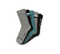Kurzsocken SCHIESSER "Socken Legwear Teens 5er Pack", Mädchen, Gr. 35-38, grau, Obermaterial: 75% Baumwolle CO. 24% Polyamid PA. 1% Elasthan EL., Socken (37205465-35) grau