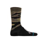 Kurzsocken STANCE "Socken Warbird Socken 1er Pack", Herren, Gr. 43-47, bunt (schwarz, grün), Obermaterial: 40% Baumwolle CO. 40% Nylon NY. 16% Polyester PES. 4% Elasthan EL., Socken (35956713-43) schw