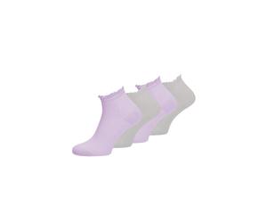 Kurzsocken TAMARIS "4er Pack", Damen, Gr. 35-38, lavender, grau, 72% Baumwolle, 28% Polyamid, uni, Socken, 4er Pack, gekämmte Baumwolle für weiches Tragegefühl (40828912-35) lavender, grau