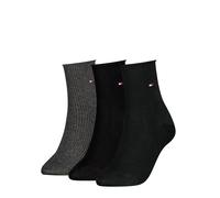Kurzsocken TOMMY HILFIGER, Damen, Gr. 39-42, schwarz, Obermaterial: 51% Baumwolle, 43% Polyamid, 4% sonstige Fasern, 2% Elasthan, Socken, mit Geschenkbox (16634459-39) schwarz