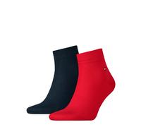 Kurzsocken TOMMY HILFIGER "TH MEN QUARTER 2P", Herren, Gr. 39-42, tommy original, Baumwollmischung, normal, Socken Kurzsocken, weicher, elastischer Rippenbund, klassisches Tommy Hilfiger Logo (4256116