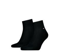Kurzsocken TOMMY HILFIGER "TH MEN QUARTER", Herren, Gr. 47-49, schwarz, Baumwollmischung, normal, Socken, weicher, elastischer Rippenbund, klassisches Tommy Hilfiger Logo (94241018-47) schwarz