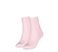 Kurzsocken TOMMY HILFIGER "TH WOMEN CASUAL SHORT SOCK 2P", Damen, Gr. 35-38, light pink, Baumwollmischung, normal, Socken, Mit flacher Zehennaht (55644601-35) light pink