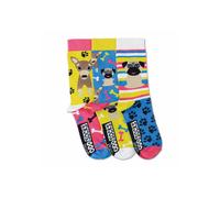 Kurzsocken UNITED ODDSOCKS "Socken 3er Pack", Mädchen, Gr. 30,5-38,5, bunt (pugs), Obermaterial: 80% Baumwolle CO. 19% Polyamid PA. 1% Elasthan EL., Socken (86404552-30,5) pugs