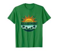 Kurzurlaub im tropischen Paradies in Key West mit Breitengradanpassung T-Shirt, Herren, Dunkelgrün, M