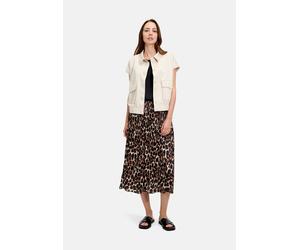 Kurzweste BETTY & CO "Damen mit Kragen", Damen, Gr. 42, grau, Obermaterial: 61% Baumwolle, 34% Polyester, 5% Elasthan, lässig geschnitten normal, Westen, Material (93001643-42) grau