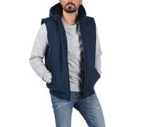 Kurzweste BLEND "BHElano", Herren, Gr. S, blau (marineblaus), 100% Polyester, unifarben, regular fit normal, Westen, Praktische Outdoor Weste mit Kapuze und Innentasche (22840757-S) marineblaus