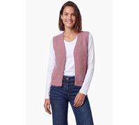 Kurzweste CECIL, Damen, Gr. L (42), rosa (velvet rose), Stoff, 80% Polyester, 20% Baumwolle, unifarben, comfort fit normal, ohne Ausschnitt, Westen, mit Federgarn (91387721-L) velvet rose