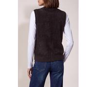 Kurzweste CECIL, Damen, Gr. S (38), braun (berry rot), Stoff, 80% Polyester, 20% Baumwolle, unifarben, comfort fit normal, ohne Ausschnitt, Westen, mit Federgarn (73441908-S) berry rot