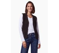 Kurzweste CECIL, Damen, Gr. XL (44), braun (berry rot), Stoff, 80% Polyester, 20% Baumwolle, unifarben, comfort fit normal, ohne Ausschnitt, Westen, mit Federgarn (73441908-XL) berry rot