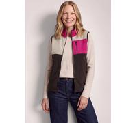 Kurzweste CECIL, Damen, Gr. XS (36), bunt (pink flash), Fleece;Stoff, Oberstoff: 100% Polyester. Taschenfutter: 65% Polyester, 35% Viskose, comfort fit normal, hoch geschlossener Ausschnitt, Westen, m