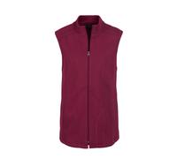 Kurzweste GOLDNER "Kurzgröße Bequeme Struktur-Jerseyweste", Damen, Gr. 21, rot (winterrot), Obermaterial: 55% Baumwolle CO. 45% Polyester PES., Westen, Overlocknähte aus Glanzgarn (76657124-21) winter