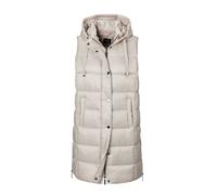 Kurzweste GOLDNER "Kurzgröße Elegante Kapuzenweste mit Ripsbändern", Damen, Gr. 21, beige (hellbeige), Obermaterial: 100% Polyamid PA., figurumspielend, Westen, ohne (25124047-21) hellbeige