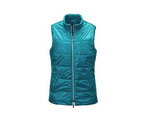 Kurzweste GOLDNER "Kurzgröße Leichte Steppweste mit Stehkragen", Damen, Gr. 24, blau (dunkeltürkis), Obermaterial: 100% Polyamid PA., normal, Westen, Ohne (63080153-24) dunkeltürkis