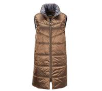 Kurzweste GOLDNER "Kurzgröße Longweste", Damen, Gr. 20, braun, Obermaterial: 100% Polyamid PA., Westen, Kontrastfarbenes Innenfutter (52932455-20) braun