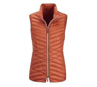 Kurzweste GOLDNER "Kurzgröße Taillierte Daunenweste, leicht gefüttert", Damen, Gr. 25, orange (terrakotta), Obermaterial: 100% Polyamid PA., Modisch, Westen, Mit taillenformenden Steppmuster (84526126
