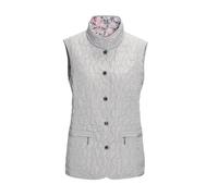 Kurzweste GOLDNER "Kurzgröße Verwandlungskünstler Steppwendeweste", Damen, Gr. 22, grau (rosé, grau, gemustert), Obermaterial: 100% Polyester PES., Westen, Wendeweste (38611304-22) rosé, grau, gemuste