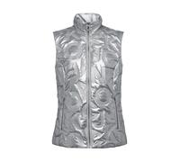 Kurzweste GOLDNER "Kurzgröße Weste mit leichtem Fantasiestepp", Damen, Gr. 21, silber, Obermaterial: 70% Polyester PES. 30% Polyurethan PU., normal, Westen, Ohne (25167056-21) silber