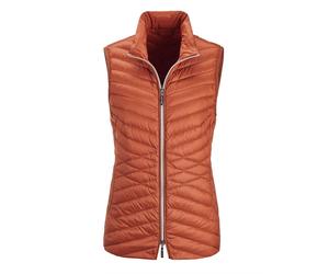 Kurzweste GOLDNER "Taillierte Daunenweste, leicht gefüttert", Damen, Gr. 42, orange (terrakotta), Obermaterial: 100% Polyamid PA., Modisch, Westen, Mit taillenformenden Steppmuster (85154967-42) terra